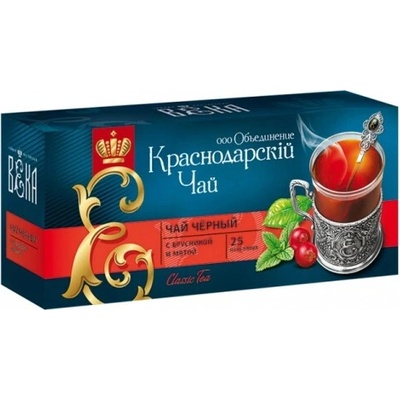 Krasnodar Černý čaj s mátou a brusinkami 25 x 1,7 g
