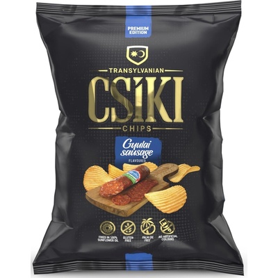 Csíki Chips Bezlepkové zemiakové chipsy ochutené Gyulai klobásou 60 g