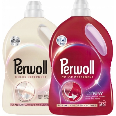 Perwoll prací gel pro praní při nízkých teplotách 2 x 3 l 120 PD
