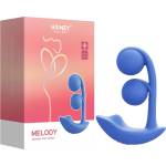 Honey Play Box Box Melody - вибратор 2 в 1 с мъниста, управляван чрез приложение (син)