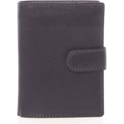 SendiDesign pánska kožená peňaženka Sampson čierna čierna