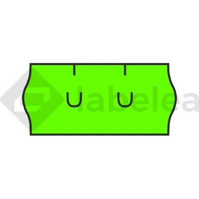 Labelea Samolepiace etikety do klieští, 26x12 mm UNI farebné signálne, Farba etikiet Signálna zelená ECI2612UNI36SG