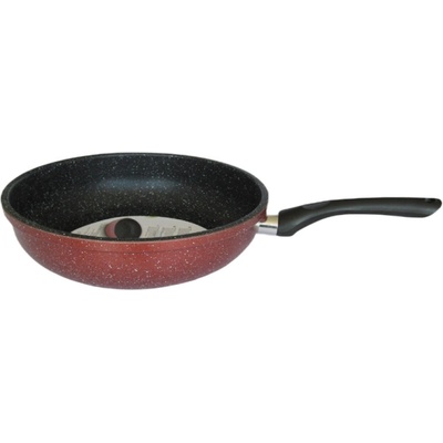 Rosberg Дълбок тиган Rosberg R51319G26D, 26 см, Индукция, Мраморно покритие, Бордо меланж (R51319G26D)