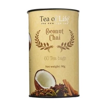 Tea of Life černý čaj kokosový Coconut Chai sáčkový 60 ks