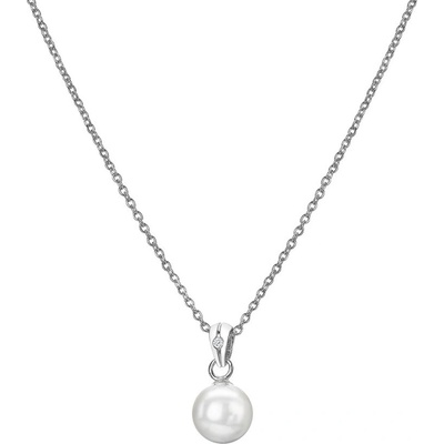 Hot Diamonds Pôvabný strieborný náhrdelník s diamantom a perličkou diamond amulets DP895