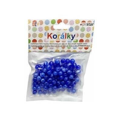 PKstar Korálky plastové modré 8 mm