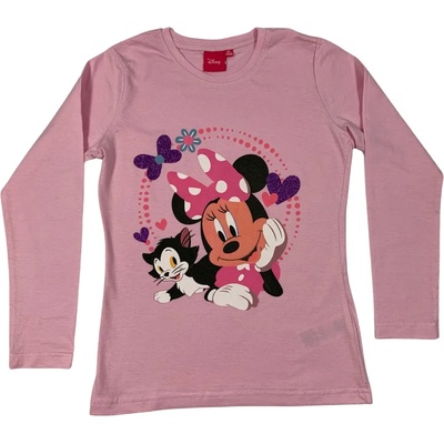 Setino Момическа тениска с дълги ръкави - Мини Маус розова Размер - деца: 98