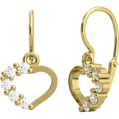 Soluna dětské zlaté srdíčka 239-0211Z růžová