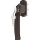 XL-TOOLS Kľučka okenná so zámkom a kľúčom, hnedá, rozmer štvorhranu 7x7 mm,