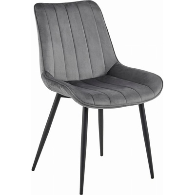 Textilomanie Sosa Šedá sametová s černými nohami