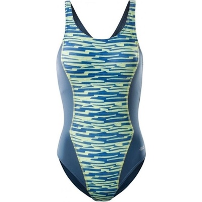 Aquawave dámske jednodielne plavky Riwea Modern PRINT/OMBRE Blue