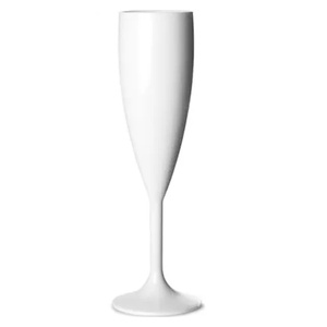 RK-PREMIUM WHITE-Чаша за шампанско поликарбонат 180ml. Ø5.5xh21.8cm БЯЛА (GB. C18) (0151521)