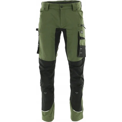 Sara Workwear Motionflex kalhoty do pasu olivová/černá