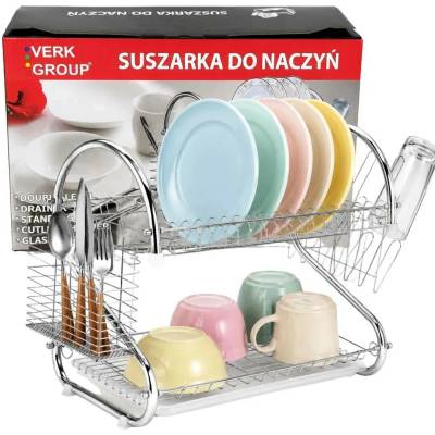 Verk 15577 Nerezový dvoupatrový odkapávač na nádobí