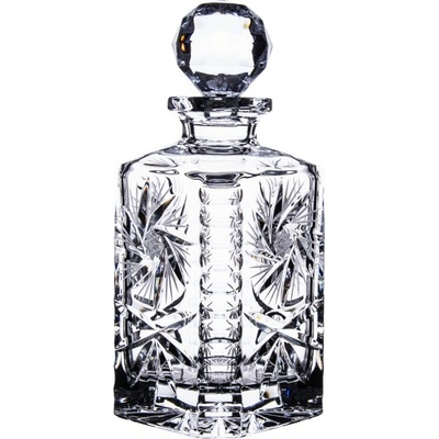BOHEMIA CRYSTAL Broušená karafa na whisky brus Větrník 800ml