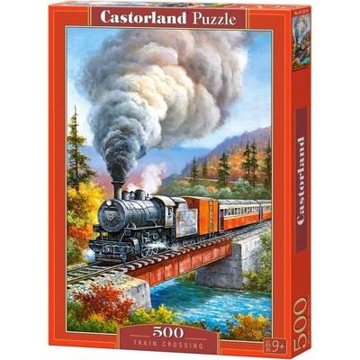 Castorland Lokomotiva na mostě 500 dílků