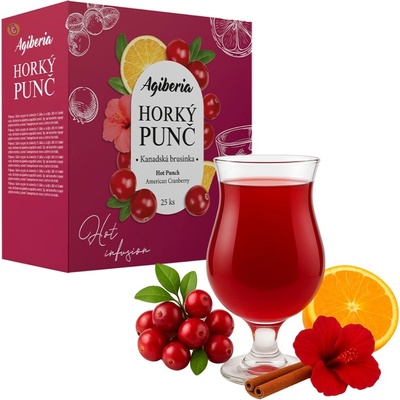 AG FOODS Agiberia Horký punč Kanadská brusinka 25 x 20 g