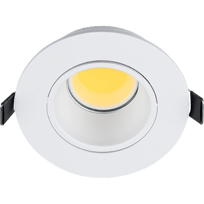 ELMARK Led ПЛАСТМАСОВА КРЪГЛА ЛУНА cob 7w 2700-3000k БЯЛ (92r107ww/w)