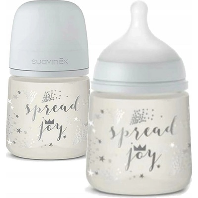 Suavinex kojenecká láhev Fox stříbrná 150 ml
