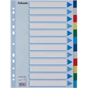 ESSELTE Регистър esselte a/4 пластмаса 12 части 15262 (15262)
