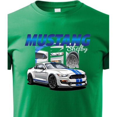 Dětské tričko Ford Mustang Shelby Zelená Velikost Canvas Bezvatriko.cz 2325