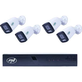 PNI House IP710 5MP 30m PoE NVR Комплект с 4 Куполни Камери CAT6 (PNI-IP710-4I5)