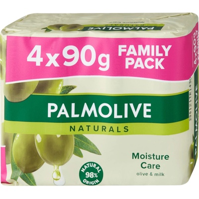 Palmolive Naturals Moisture Care toaletní mýdlo Olive 4 x 90 g – Zboží Dáma