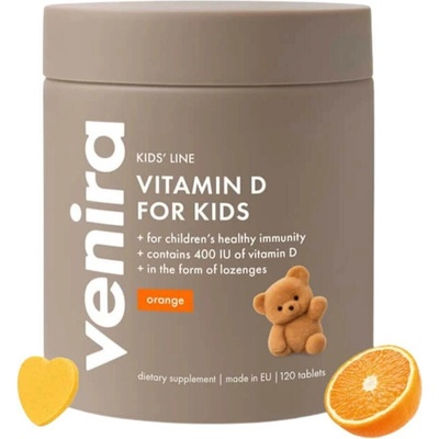 Venira vitamin D pro děti pomeranč 120 kostiček