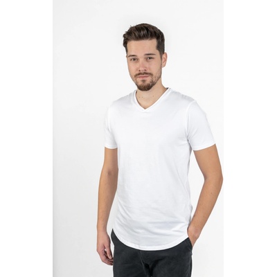 TallGuys pánské prodloužené tričko véčko Pure white