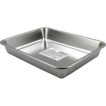 Elekom Тава инокс - ek-3527 ss, Висококачествена неръждаема стомана, Размери 35х27х6 см (ek-3527 ss)