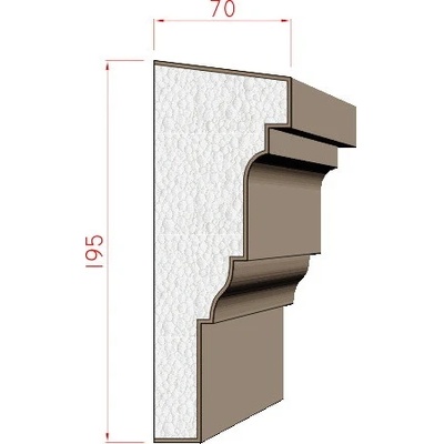 Dekora-Stuck Průběžná římsa 195x70mm 315020