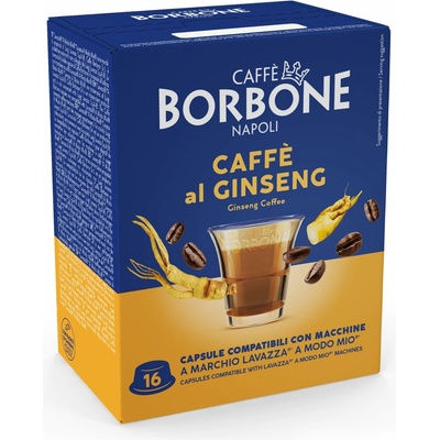 Caffè Borbone Ginseng Ženšenové kávové kapsule do Lavazza a Modo Mio 16 ks