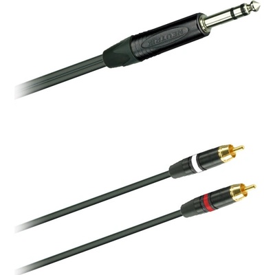 Neutrik NP3C-B - 2x Cinch Rean NYS-373 - 10,0 m