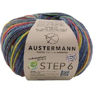Austermann Step 6 Color 97826-741 Kuchenknäuel Blue Multicolour Плетива прежда (97826-741)
