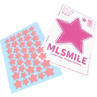 MLSMILE Barevné náplasti na akné Smile Star Pimple Patches #04 Pink 40 ks