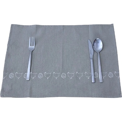 H&D prestieranie tisk velikonoce šedá 35x50cm