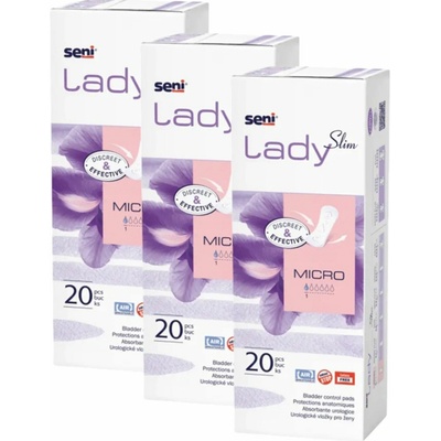 Inkontinenčné vložky Seni Lady Slim Micro 3 x 20 ks