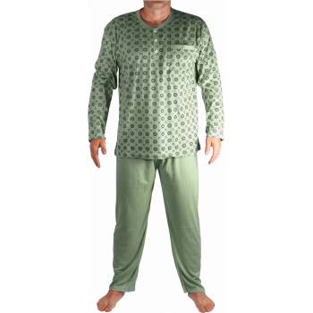 Vladan BNA301-DT pánské pyžamo dlouhé sv.zelené
