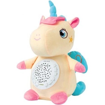 Milly Mally plyšový zaspávačik jednorožec s projektorom žltá