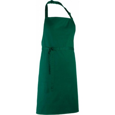 Premier Workwear Klasická zástěra zelená lahvová Pantone 560 72x86cm PW150