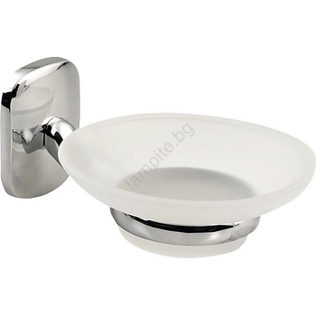 SAPHO - Сапунерка за монтаж на стена RUMBA млечен стъкло/лъскав хром (SH0198)