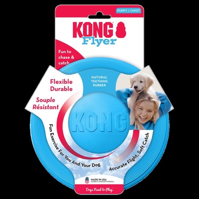KONG Kong Puppy Flyer Rozmiar S - Играчка за кучета, фризби от каучук