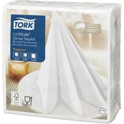 Tork ubrousky 39x39cm/50 LinStyle bílé Premium
