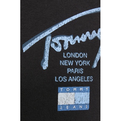 Tommy Jeans Памучна тениска Tommy Jeans в черно с принт DM0DM21106 (DM0DM21106)