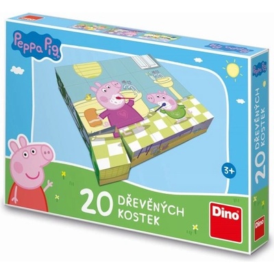 kostky Peppa Pig: Veselý den - 20 kostek