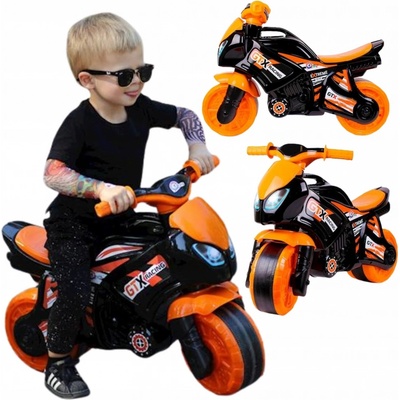 Teddies motorka oranžovo-čierne plast
