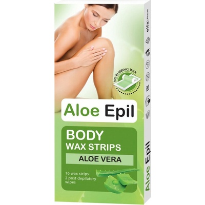Aloe Epil Body depilační voskové pásky na tělo 16 + 2 kusů
