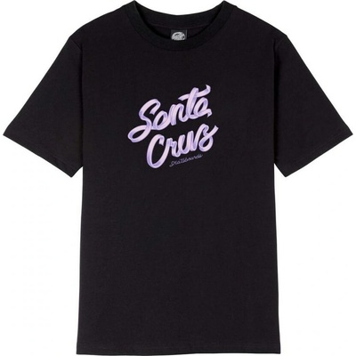 SANTA CRUZ tričko Ribbon Script Front T Shirt Black BLACK