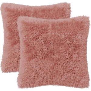 vidaXL Калъфка за възглавница 2 pcs HEERLEN Розово 40 x 40 cm ПВ флийс (908665)