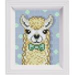 Pixelhobby Мозайка с рамка и пиксели Classic, Pixelhobby - Бяла лама (31441)